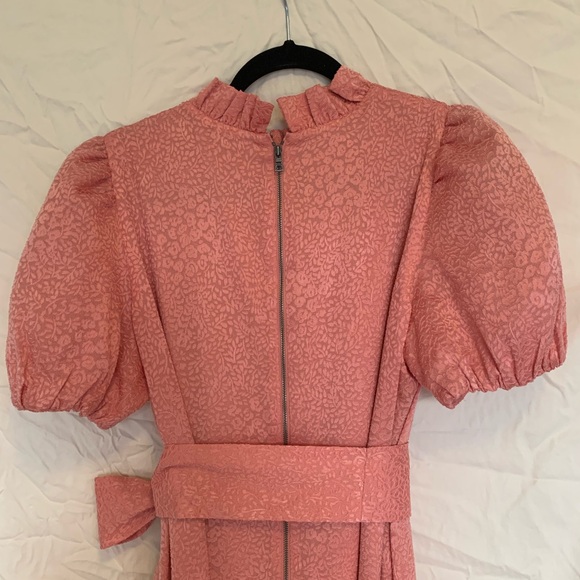 Alice + Olivia Mina Puff Sleeve Ruffle Mini Dress with Bow - Picture 11 of 13